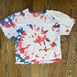 Tie Dye Crop T-Shirt Size Medium